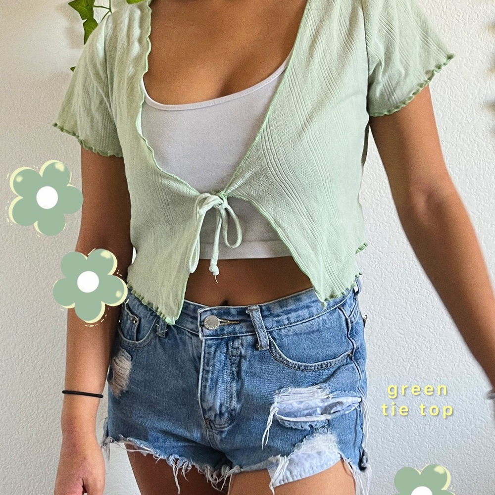 green tie top !